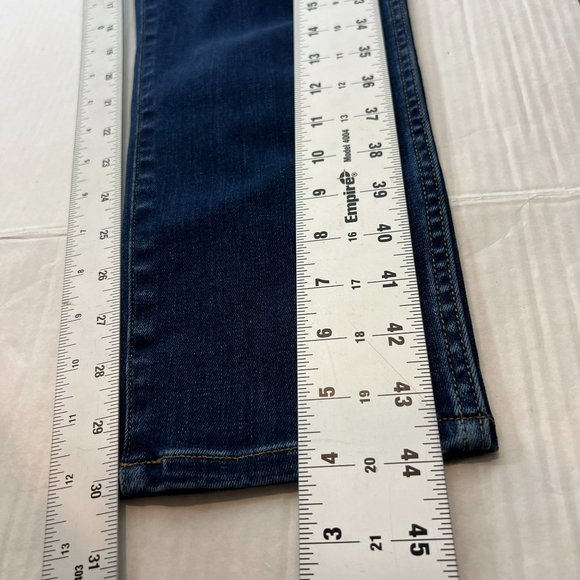 Madewell 10'' High Rise Skinny Denim Jeans High Rise Blue Dark Wash Size 35T - Picture 10 of 12